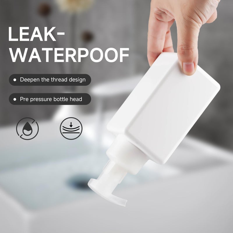 ZEJIA 15OZ Foaming Soap Dispenser, 2-Pack Plastic Hand Soap Dispenser, Refillable Leakproof Foam Pump Bottle with Waterproof Labels, for Shampoo, Body Wash - Image 4